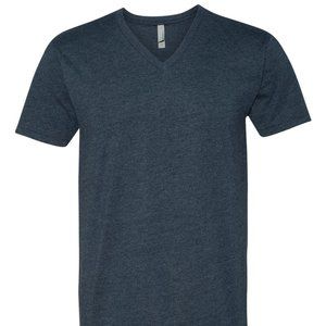 Next Level Apparel #6240 V-neck, Heather Navy, XL